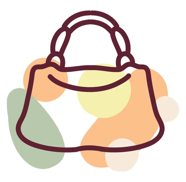 Bolso Vintage Para Mujer Ilustración Vector Sobre Fondo Blanco — Vector de stock