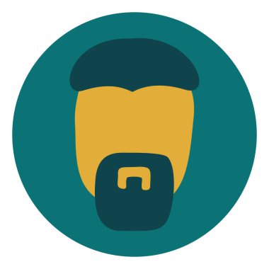 Modern saç stili, illüstrasyon, beyaz arka plandaki vektör..