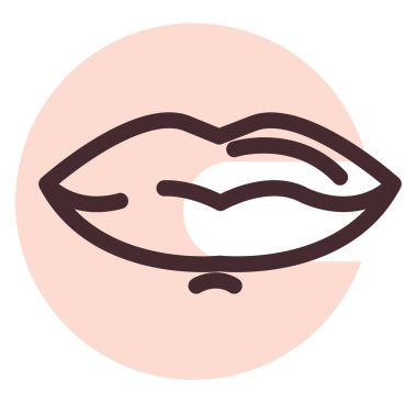 İnsan dudakları, illüstrasyon, beyaz arkaplandaki vektör.