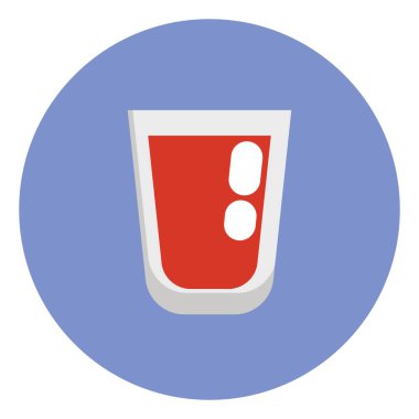 Bardakta kahvaltı suyu, illüstrasyon, beyaz arka planda vektör..