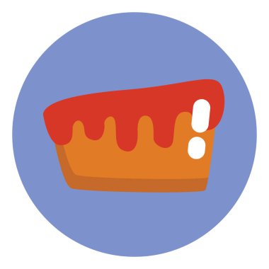 Kahvaltı pastası, illüstrasyon, beyaz arka planda vektör..