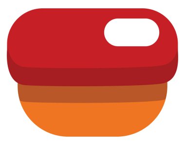 Kiraz kırmızısı pasta, illüstrasyon, beyaz zemin üzerinde vektör.