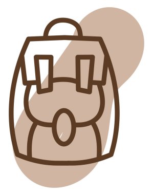 Kamp çantası, illüstrasyon, beyaz arka planda vektör..