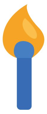 Yazdırma kibriti, illüstrasyon, beyaz arkaplan üzerindeki vektör.