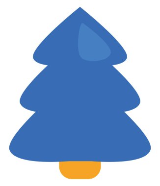 Kış ağacı, illüstrasyon, beyaz arkaplanda vektör.