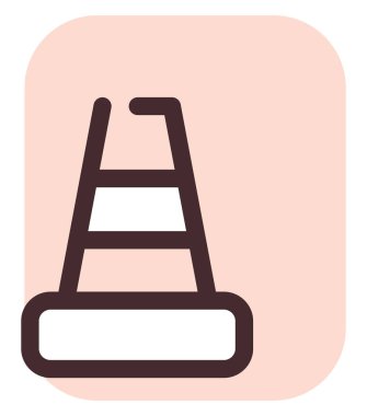 Trafik konisi, illüstrasyon, beyaz arkaplan üzerindeki vektör.