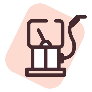 Araba benzinliği, illüstrasyon, beyaz arka planda vektör..