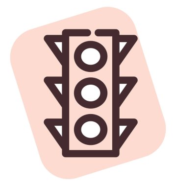 Trafik ışıkları, illüstrasyon, beyaz arkaplandaki vektör.