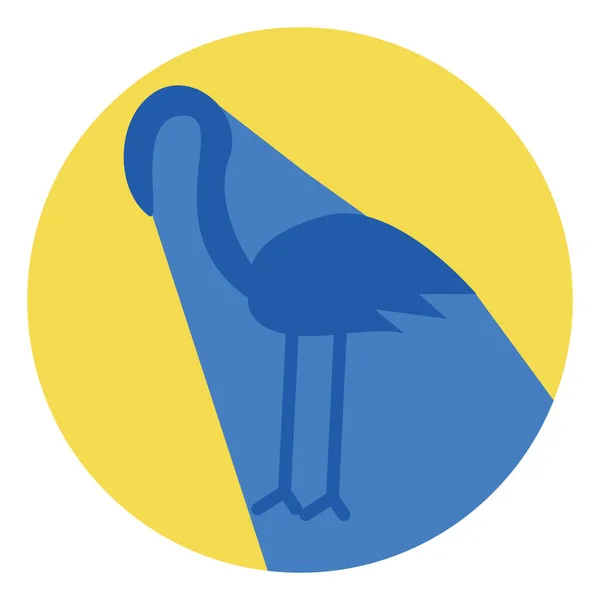 Pájaro Azul Pie Ilustración Vector Sobre Fondo Blanco — Archivo Imágenes Vectoriales