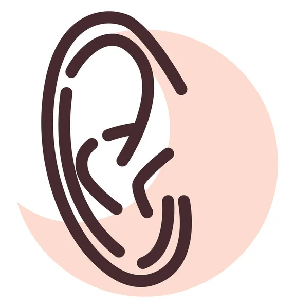 Menschliche Ohren Illustration Vektor Auf Weißem Hintergrund — Stockvektor