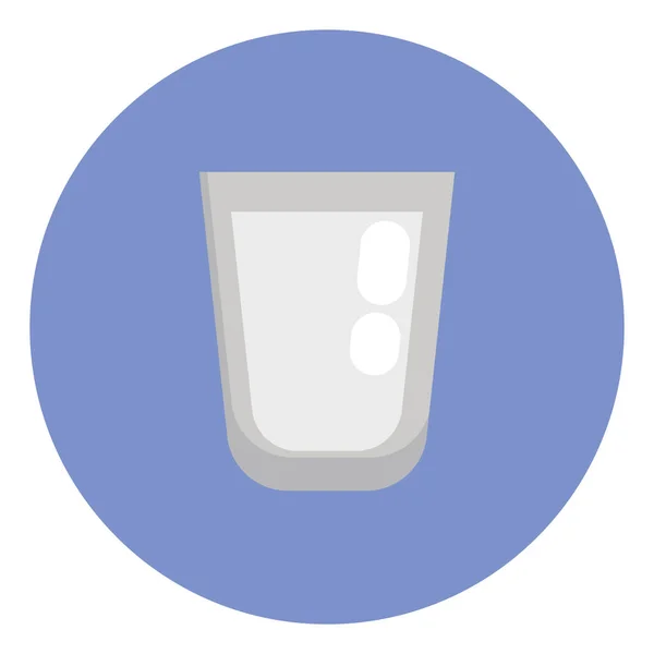 Ontbijt Glas Melk Illustratie Vector Een Witte Achtergrond — Stockvector