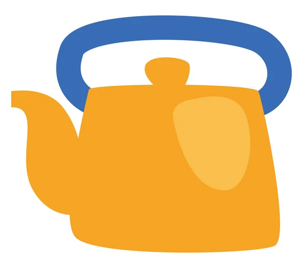 黄色茶壶 白色背景上的矢量 — 图库矢量图片