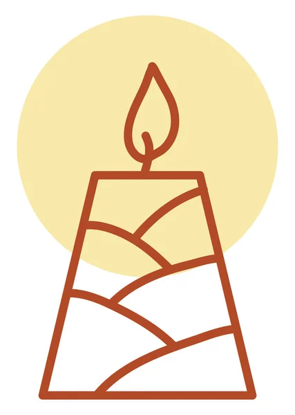Декоративна Свічка Ілюстрація Вектор Білому Тлі — стоковий вектор