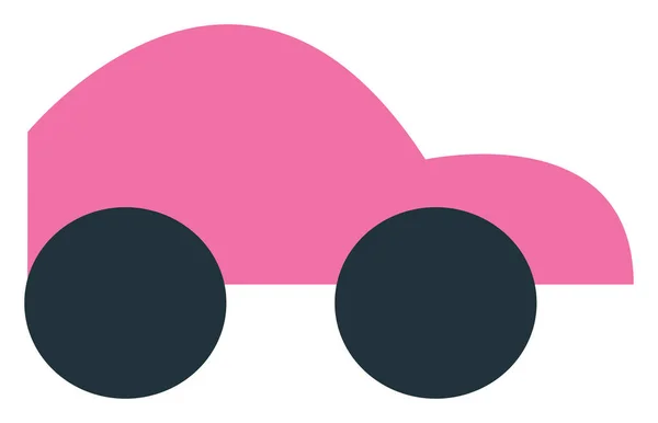 Roze Auto Speelgoed Illustratie Vector Een Witte Achtergrond — Stockvector