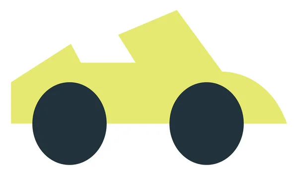 Lime Verde Cabrio Coche Juguete Ilustración Vector Sobre Fondo Blanco — Vector de stock