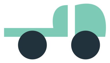 Nane yeşili kamyon, illüstrasyon, beyaz arkaplanda vektör.