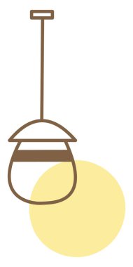 Basit avize, illüstrasyon, beyaz arkaplandaki vektör.