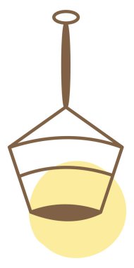 Kristal avize, illüstrasyon, beyaz arkaplandaki vektör.