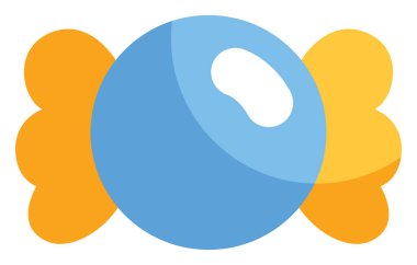 Çocukluk şekeri, illüstrasyon, beyaz arka planda vektör..