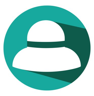 Beyaz şapka, illüstrasyon, beyaz arkaplanda vektör.