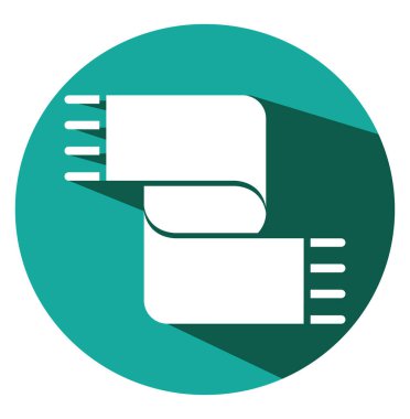 Beyaz atkı, illüstrasyon, beyaz arkaplanda vektör.