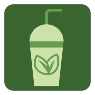 Buzlu çay, illüstrasyon, beyaz arka planda vektör..