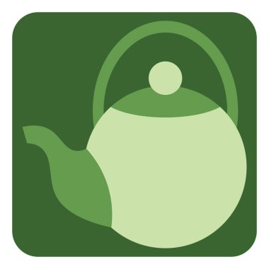 Çaydanlık, illüstrasyon, beyaz arkaplandaki vektör.