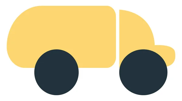 Gele Reisauto Illustratie Vector Een Witte Achtergrond — Stockvector