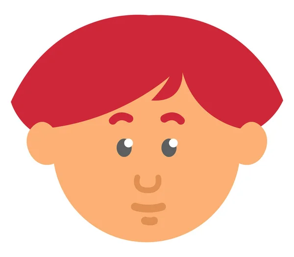 Junge Mit Dunkelrosa Haaren Illustration Vektor Auf Weißem Hintergrund — Stockvektor
