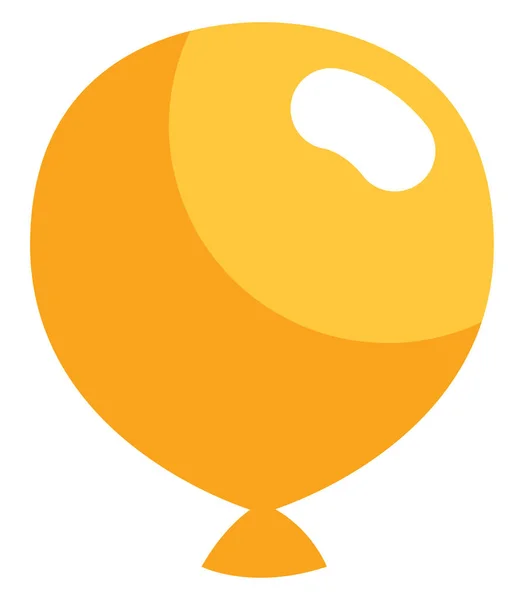Κίτρινο Μπαλόνι Εικονογράφηση Διάνυσμα Λευκό Φόντο — Διανυσματικό Αρχείο
