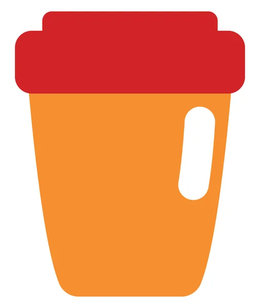 Gelbe Tasse Coffee Illustration Vektor Auf Weißem Hintergrund — Stockvektor