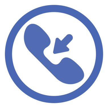 Gelen arama, illüstrasyon, beyaz arkaplan üzerindeki vektör.