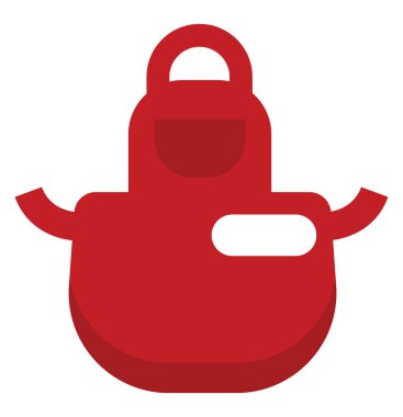 Yemek önlüğü, illüstrasyon, beyaz arkaplandaki vektör.