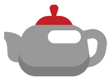 Mutfak çaydanlığı, illüstrasyon, beyaz arkaplan üzerindeki vektör.