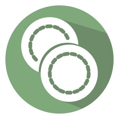 Pamuk diskler, illüstrasyon, beyaz arkaplan üzerindeki vektör.