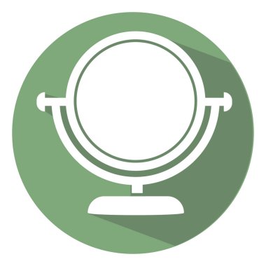 Makyaj aynası, illüstrasyon, beyaz arkaplan üzerindeki vektör.