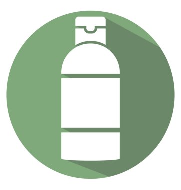 Kozmetik duş jeli, illüstrasyon, beyaz arka planda vektör.