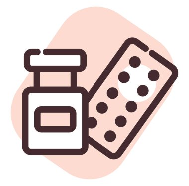 Covid 19 tıbbi malzeme, illüstrasyon, beyaz arkaplan üzerindeki vektör.