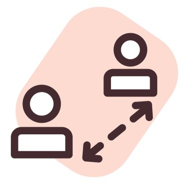 Beyaz arkaplan üzerinde Covid 19 sosyal mesafe, illüstrasyon, vektör.