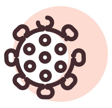 Covid 19 virüsü, illüstrasyon, beyaz arkaplandaki vektör.