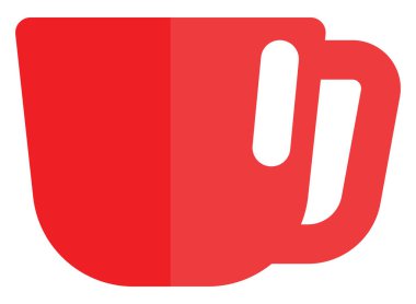 Turuncu kupa, illüstrasyon, beyaz arkaplan üzerinde vektör.