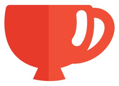 Yuvarlak turuncu bardak, illüstrasyon, beyaz arkaplan üzerinde vektör.