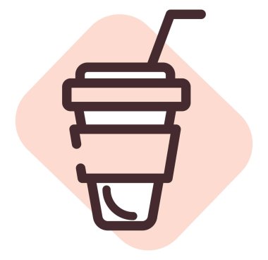 Samanlı kahve, illüstrasyon, beyaz arka planda vektör..