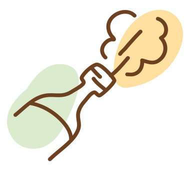 Şampanya şişesi, illüstrasyon, beyaz arka planda vektör açılıyor..