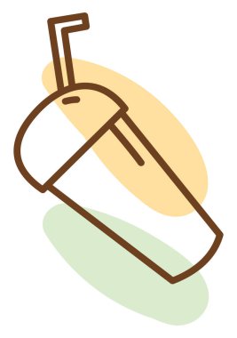 Meyve suyu bardağı, resim, beyaz arka planda vektör..