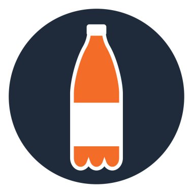 Meyve suyu şişesi, illüstrasyon, beyaz arka planda vektör..