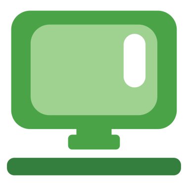 Elektronik bilgisayar, illüstrasyon, beyaz arkaplan üzerindeki vektör.