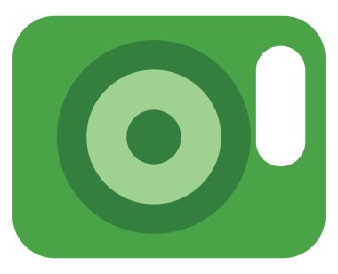 Elektronik kamera, illüstrasyon, beyaz arkaplan üzerindeki vektör.