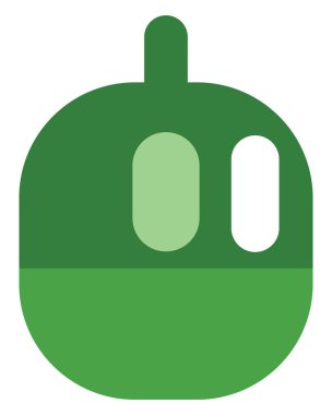 Elektronik fare aygıtı, illüstrasyon, beyaz arkaplan üzerindeki vektör.