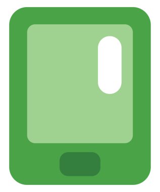 Elektronik telefon aygıtı, illüstrasyon, beyaz arkaplan üzerindeki vektör.